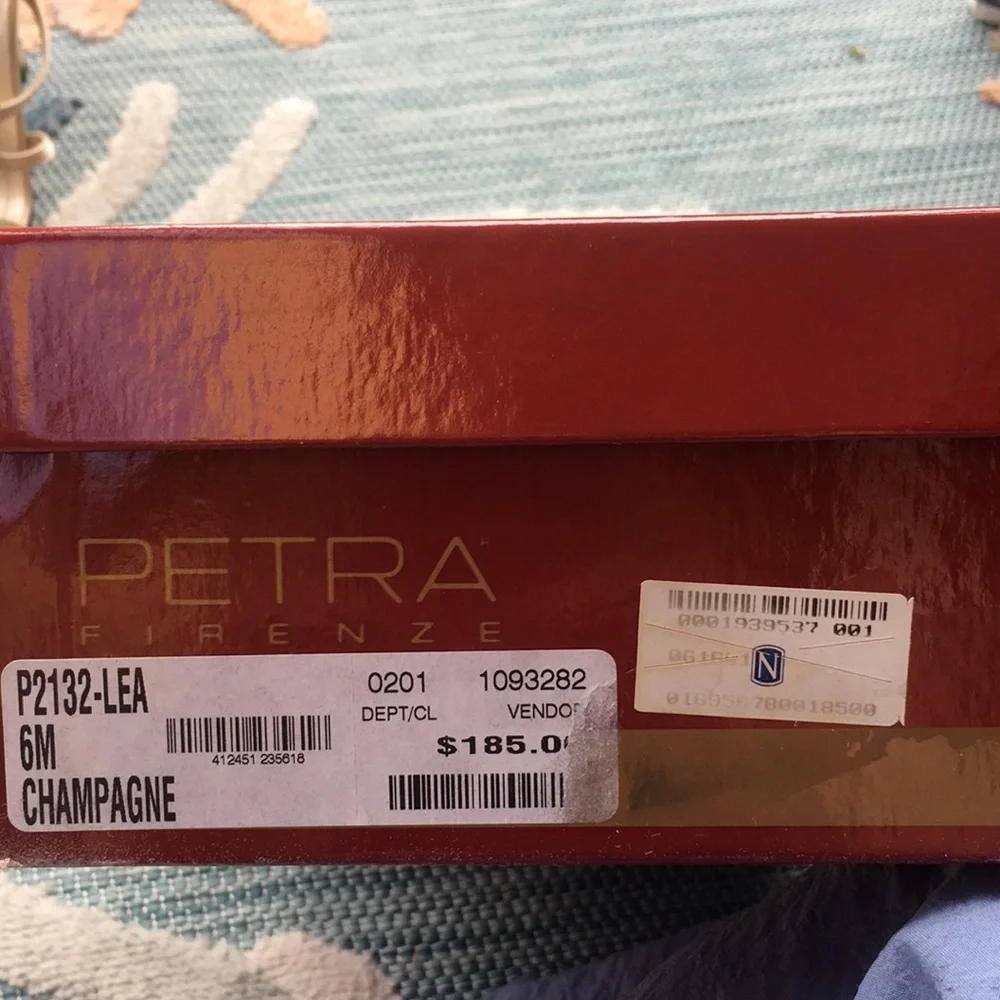 Petra Firenze Rhinestone Satin Heels size 6M Sling Back Evening Party